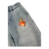 Moschino Jeans Tinta Unita con Elastico In Vita per Neonata MDP03I AZZURRO MOSCHINO 