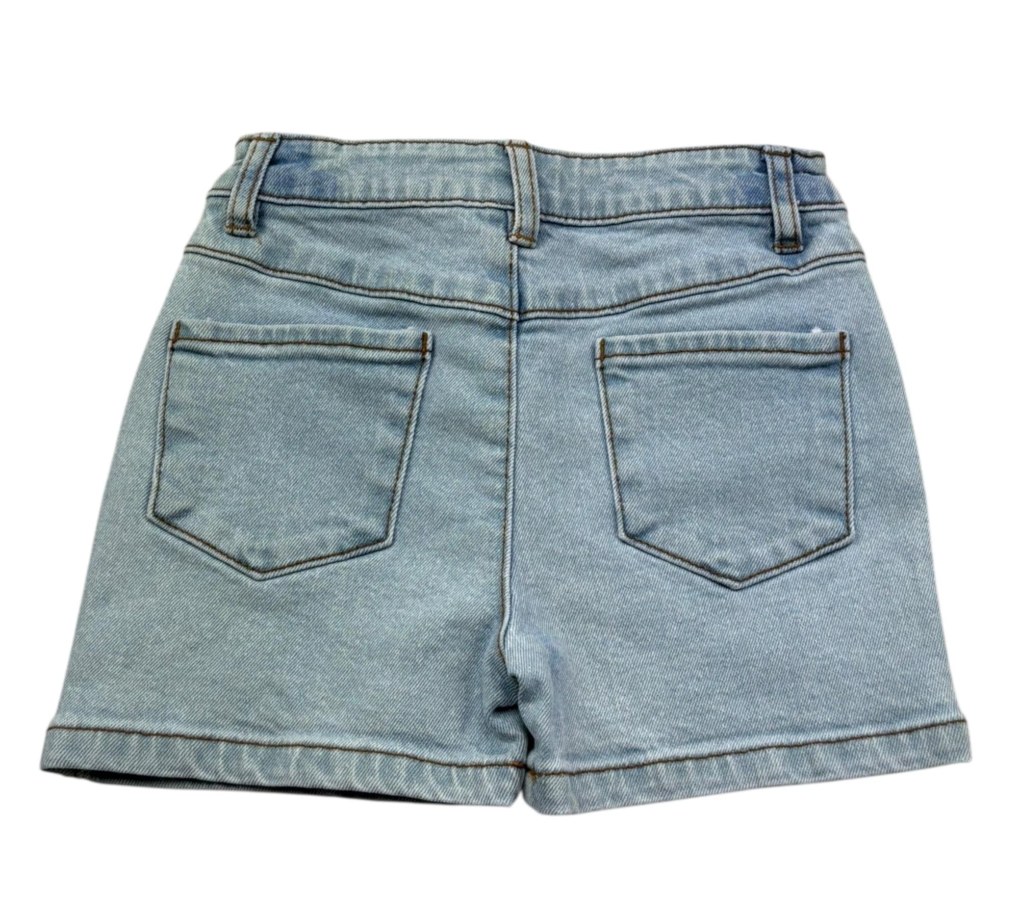 Trussardi Short Tinta Unita In Denim per Neonata JIP26073SH AZZURRO TRUSSARDI 