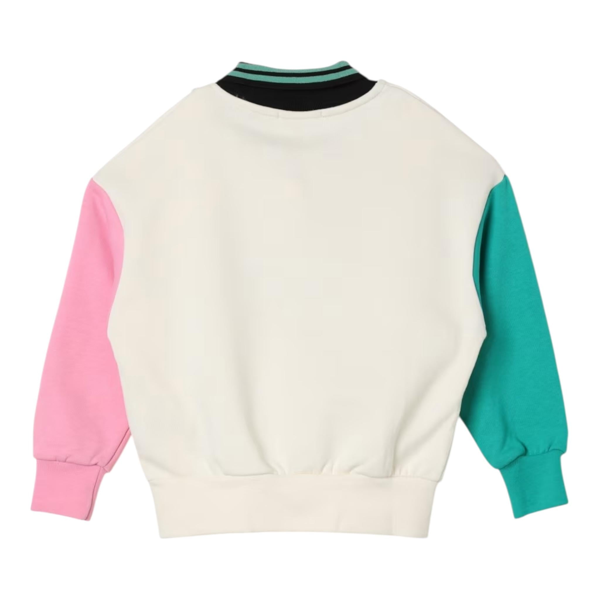 MSGM felpa modello polo tinta unita con maniche in contrasto Panna per Bambina F4MSJGSW220 PANNA MSGM 