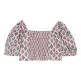 Saint Barth Top Halbarm Floral Fantasy Pink für Mädchen