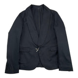 Sp1 Schwarze einreihige einfarbige Jacke für Jungen
