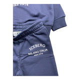 ICEBERG completo 2pz tinta unita felpa-pantalone Blu per Neonato COMICE5300BX BLU ICEBERG 