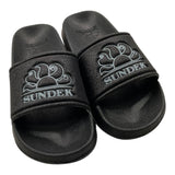 Sundek Schwarze Glitzer-Hausschuhe für Mädchen