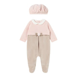 MAYORAL set tutina manica lunga tinta unita in ciniglia con cappello Rosa per Neonata 2782X RSAQ MAYORAL 