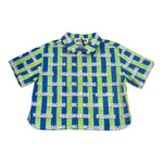 Moschino Camicia Biclore con Fantasia A Righe Mezza Manica per Neonato MUC01M VERDE MOSCHINO 