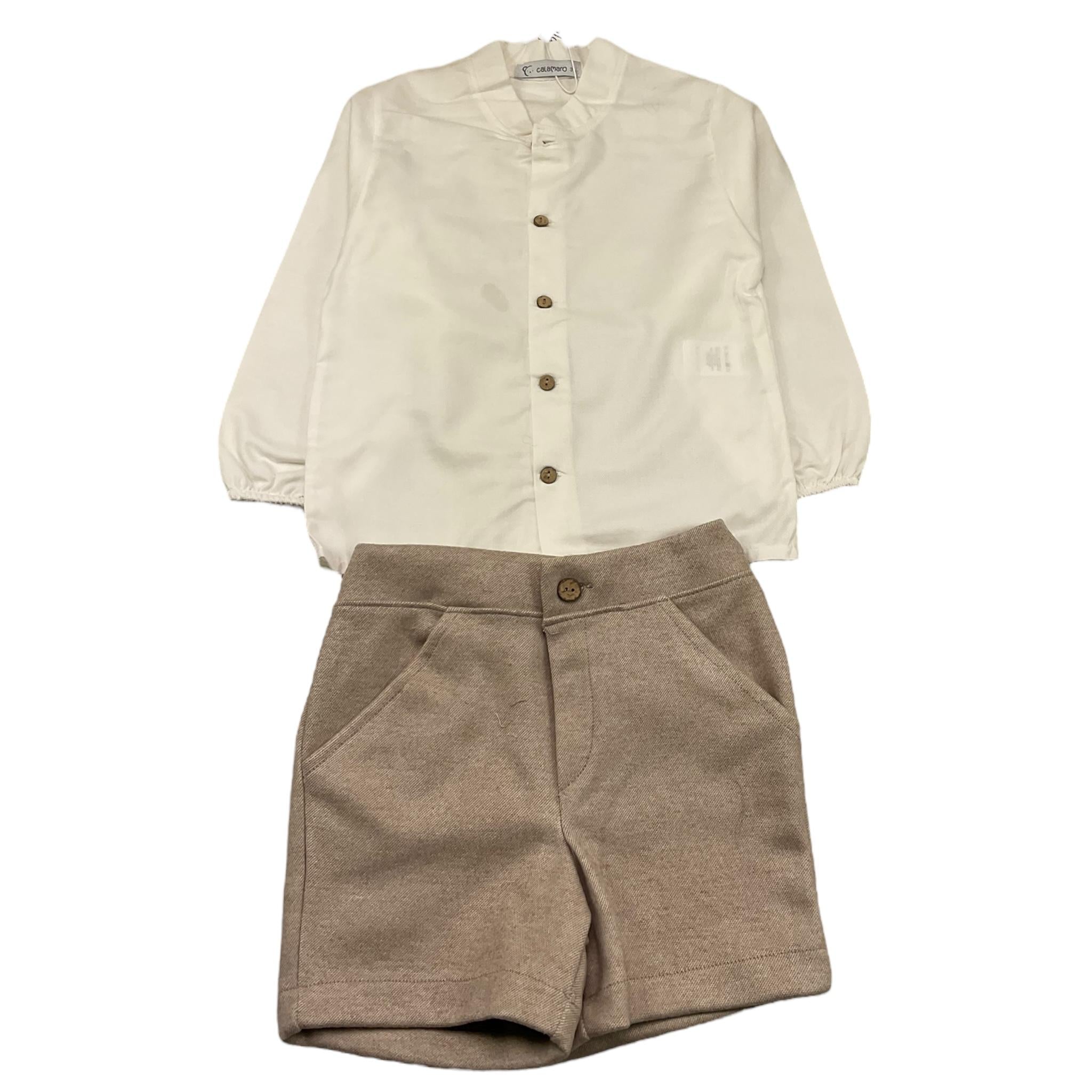 CALAMARO completo 2 pezzi camicia-bermuda Sabbia per Neonato 11076 SABBIA CALAMARO 