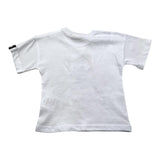 Schuh Komplett Einfarbig Mit Print T-Shirts-Bermuda Weiß Für Neugeborene