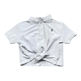 Trussardi Polo Modello Crop Tinta Unita per Bambina TGP26066PO BIANCO TRUSSARDI 