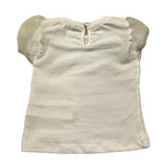 Miss Grant T-Shirt Girocollo Tinta Unita con Stampa per Neonata MG1292 BIANCO MISS GRANT 