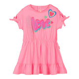Billieblush Baby Mädchen Kleid mit halblangen Ärmeln und einfarbigem rosa Aufdruck