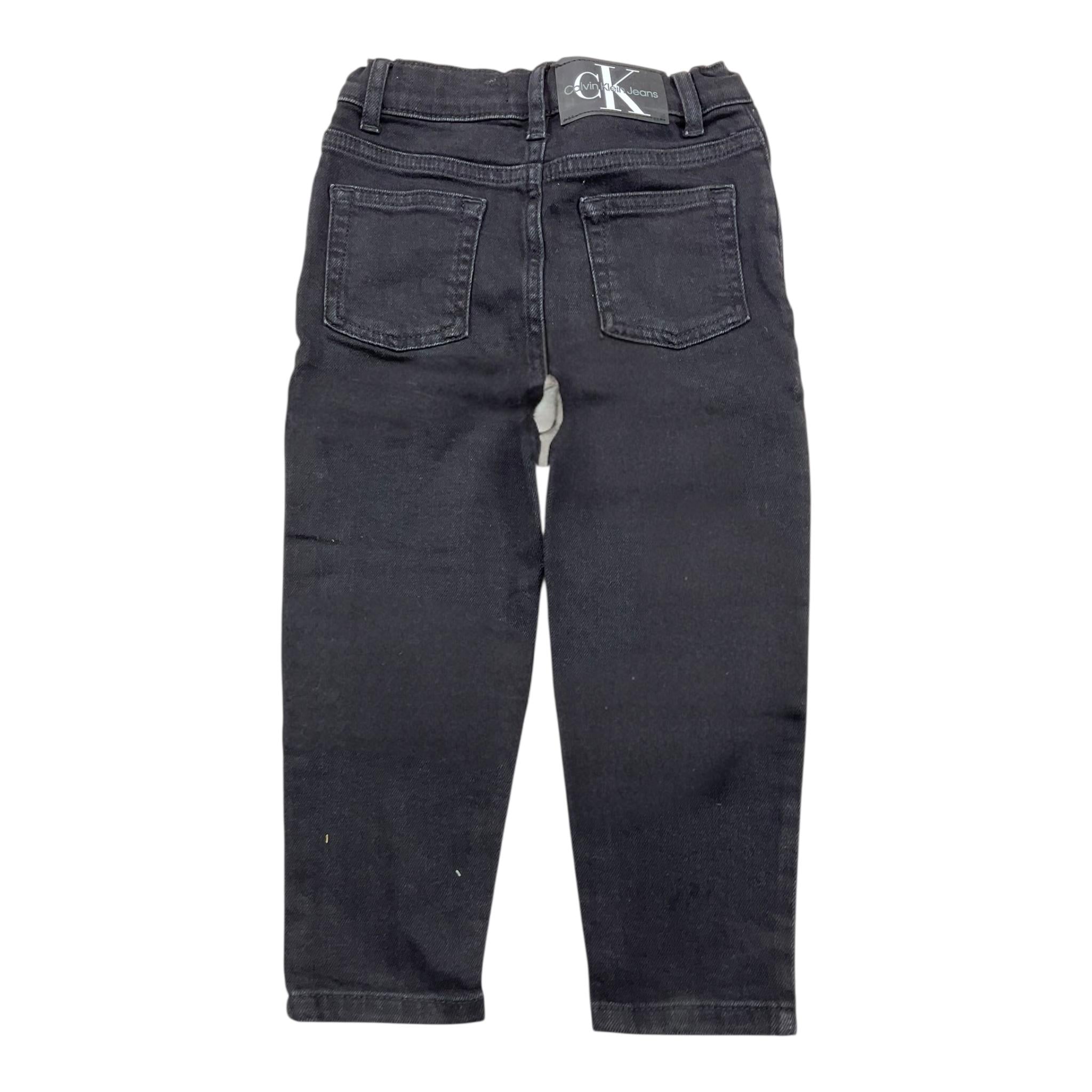 CALVIN KLEIN jeans tinta unita con girovita regolabile Nero per Bambino IB0IB00218J NERO CALVIN KLEIN 