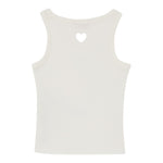 Liu Jo Canotta Tinta Unita con Traforo A Forma di Cuore per Bambina GA5199 BIANCO LIU JO 