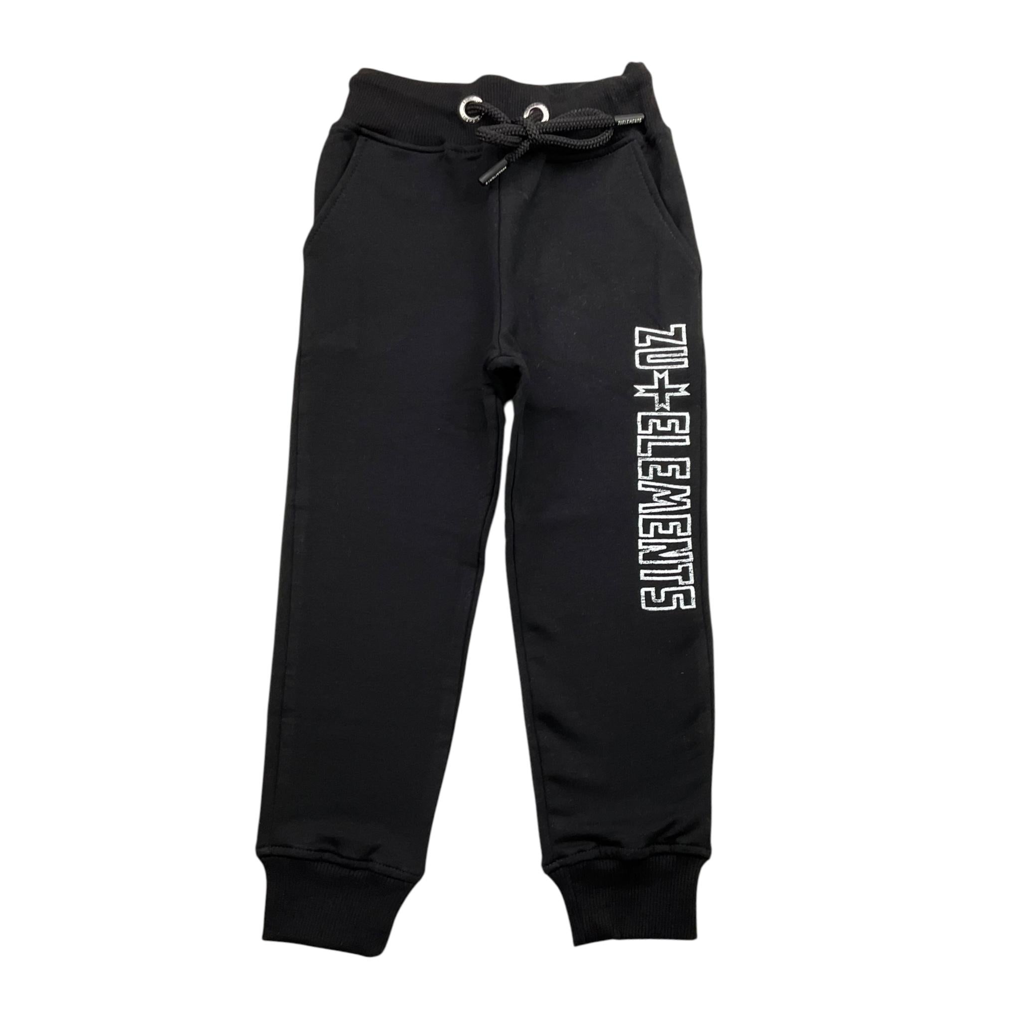 ZU+ELEMENTS pantalone modello tuta tinta unita con logo Nero per Bambino ZU1714 NERO ZU+ELEMENTS 