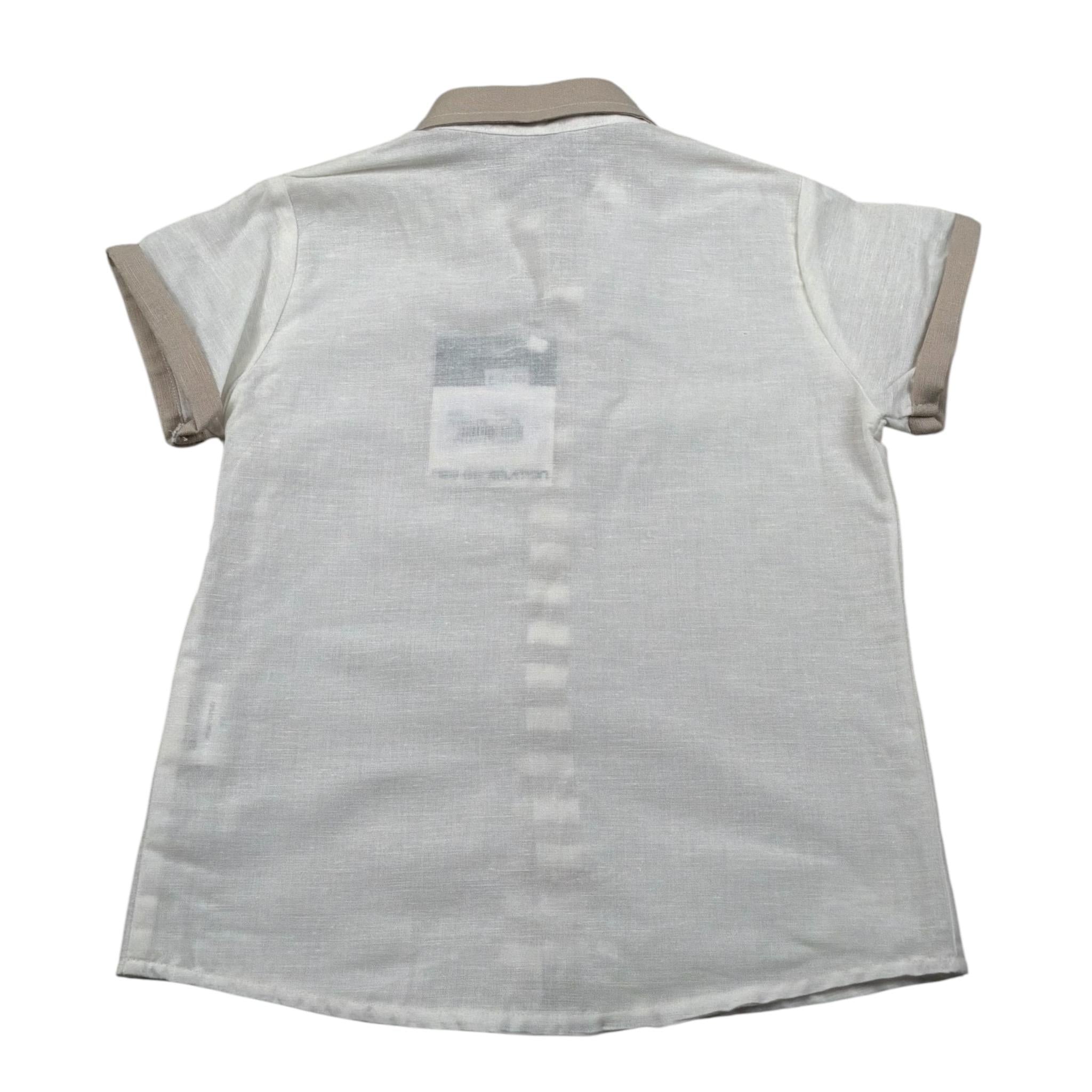 New Gereration Camicia Mezza Manica tinta unita Panna per Bambino 22161 PANNA NEW GERERATION 