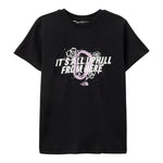 The North Face T-Shirt tinta unita Girocollo con Stampa Nero per Bambina NF0A8AXF NERO THE NORTH FACE 