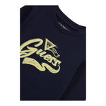GUESS shirt girocollo tinta unita cn stampa logo Blu per Neonato I4YI04K8HM4 BLU GUESS 