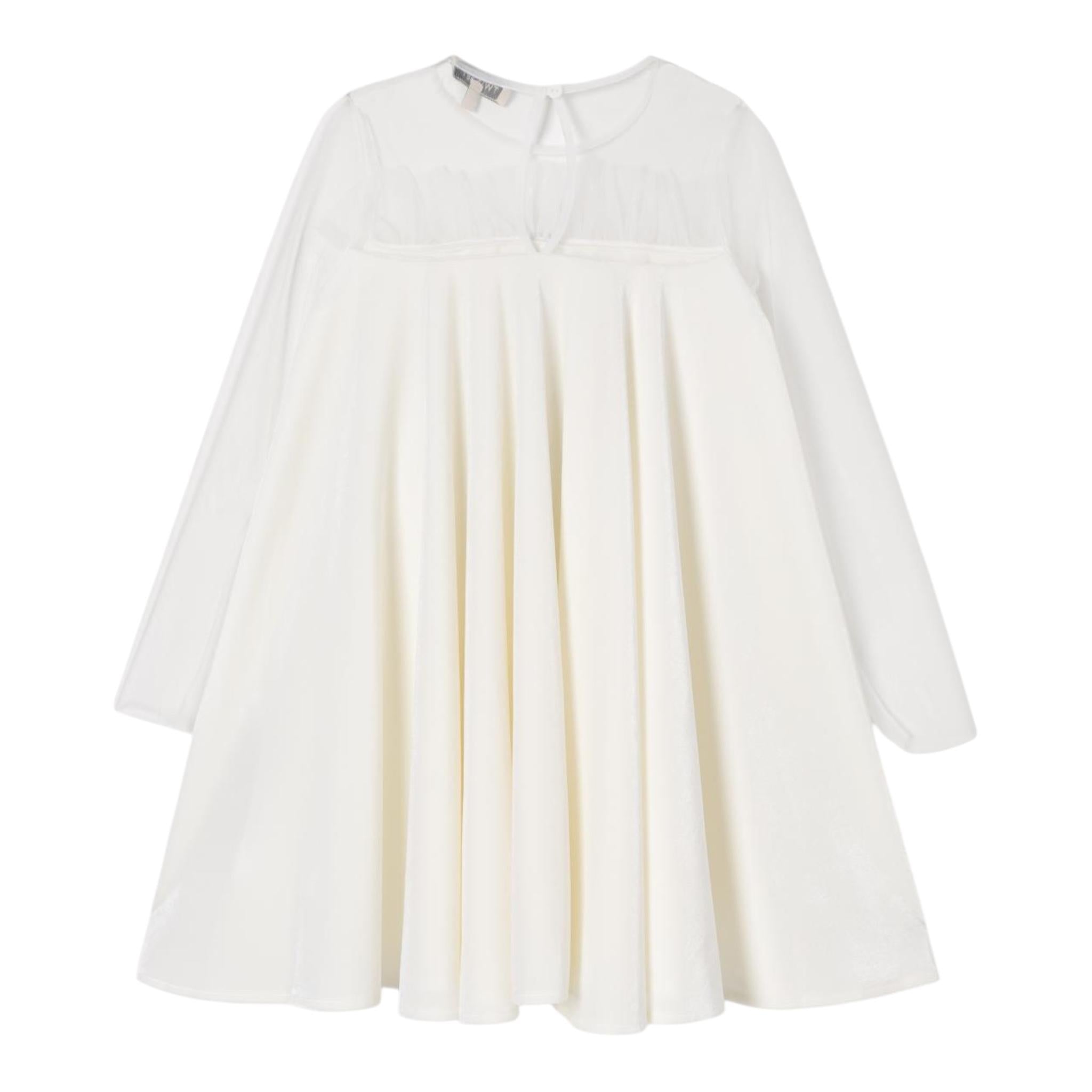 TWINSET abito manica lunga velata tinta unita  Bianco per Bambina 242GJ2101 BIANCO TWINSET 