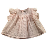Little Bear Rosa perforiertes einfarbiges Halbarm-Shirt für Baby Mädchen