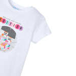 Mayoral T-Shirt Girocollo Tinta Unita con Stampa per Bambina 3014X BIANCO MAYORAL 