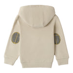 SARABANDA felpa tinta unita con cappuccio e stampa Beige per Neonato 0A034 BEIGE SARABANDA 