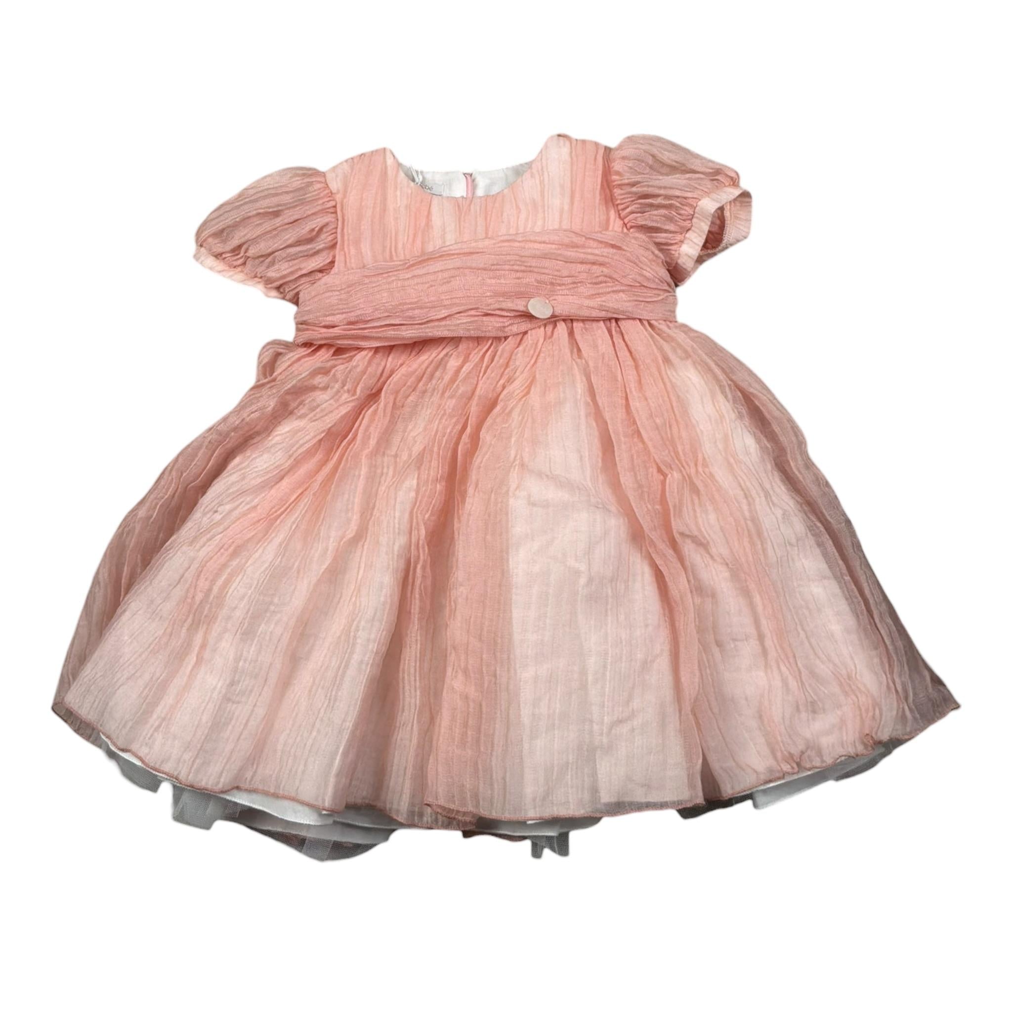 Le Bebe Abito Mezza Manica Tinta Unita per Neonata LBG5734 ROSA LE BEBE 