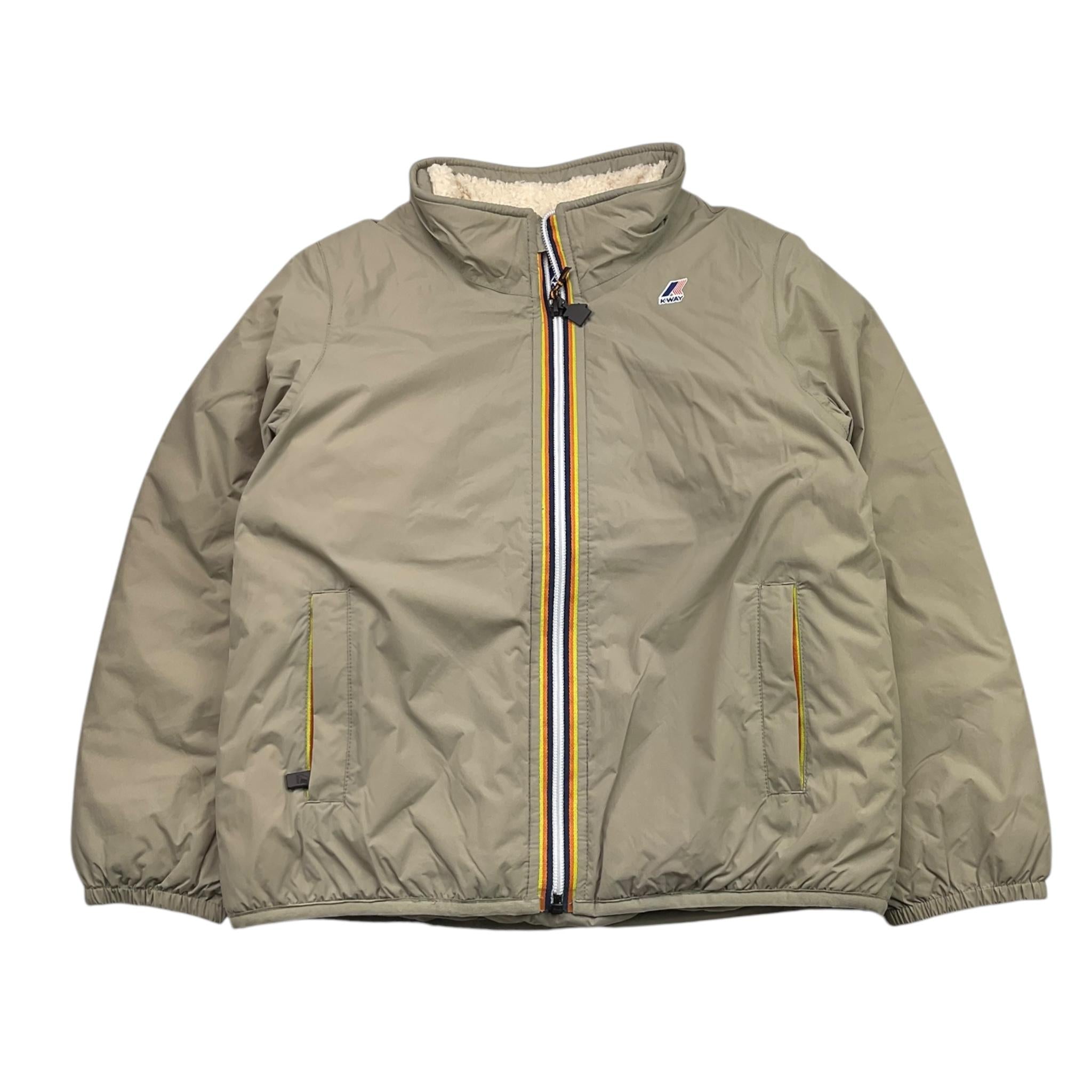 K-WAY giubbino tinta unita con zip e logo Verde per Bambino K3132SW VERDE K-WAY 