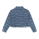 John Richmond Giubbino Crop In Denim Tinta Unita Logato per Bambina RGP25165GB BLU JOHN RICHMOND 