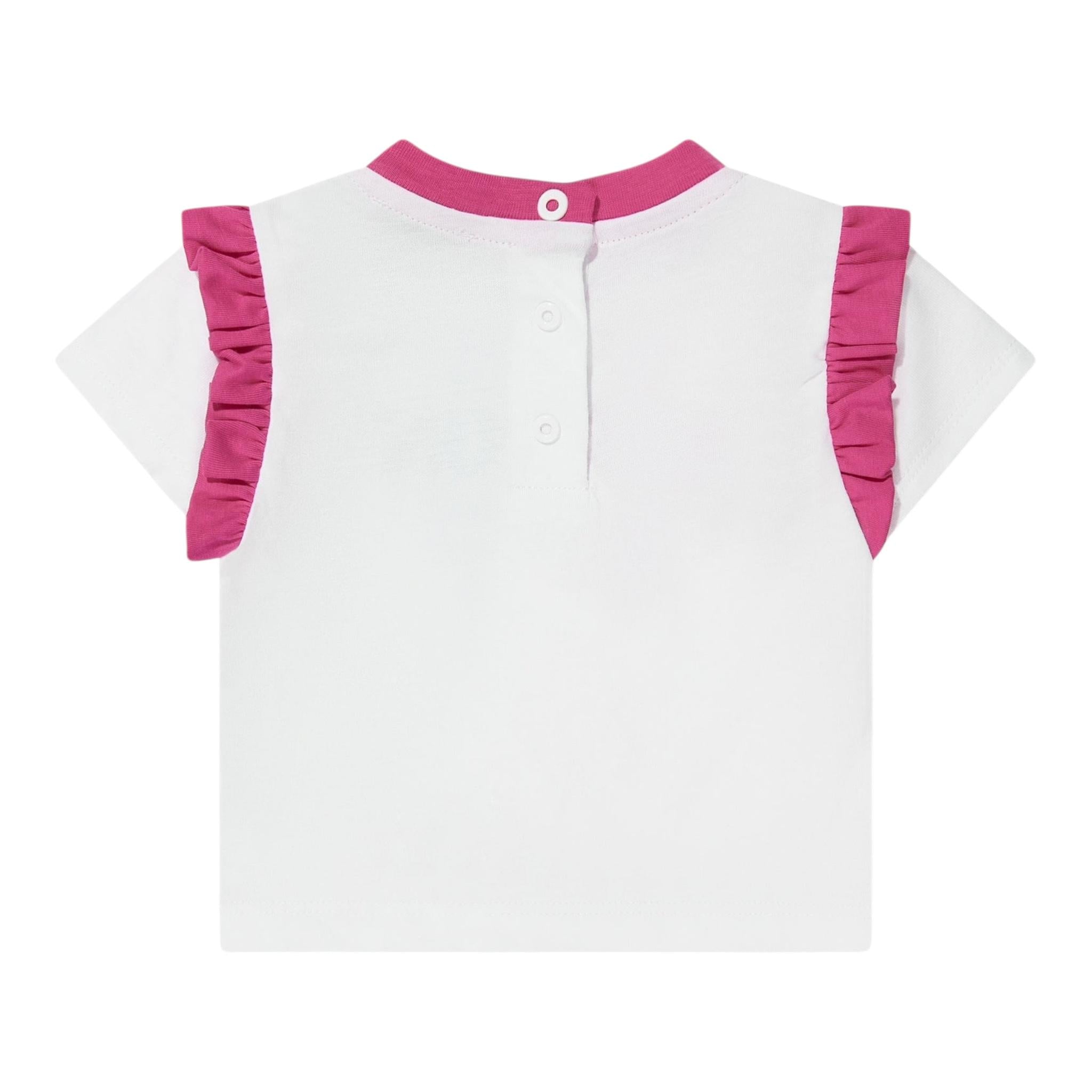 MISSONI t-shirt tinta unita con logo Bianco per Neonata MU8031 BIANCO MISSONI 