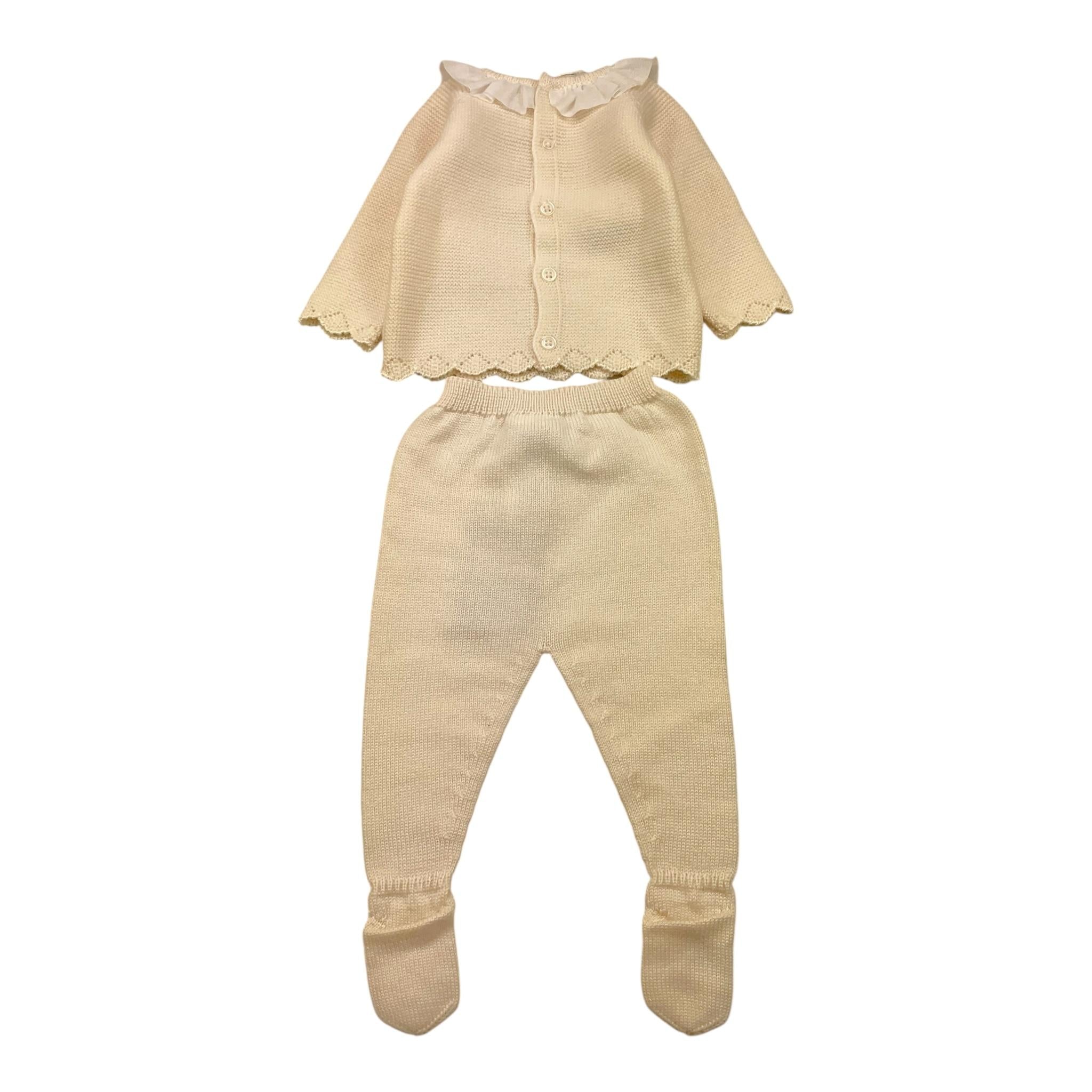 PAZ RODRIGUEZ completo 2 pezzi maglia-ghettina Panna per Neonata 003111067 PANNA PAZ RODRIGUEZ 