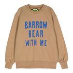BARROW KIDS felpa chiusa girocollo tinta unita con logo Beige per Bambino F4BKJUSW062 BEIGE BARROW KIDS 