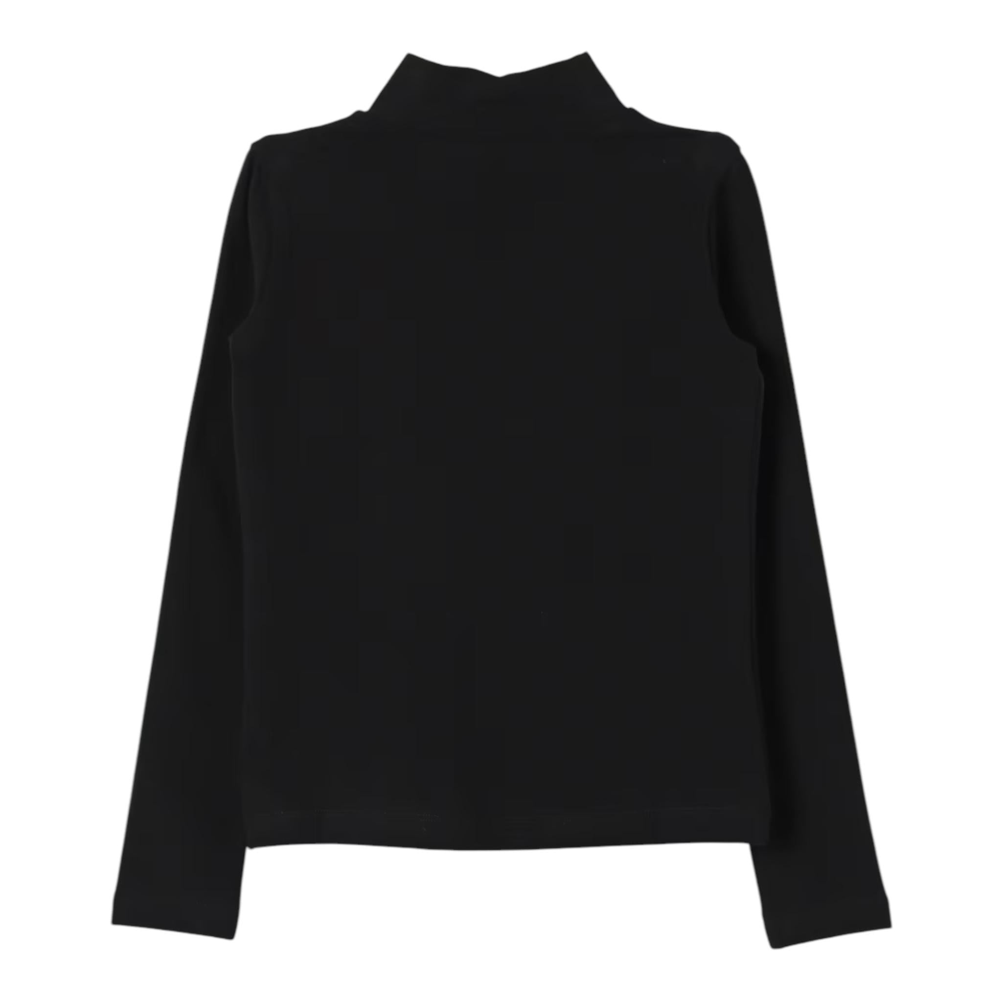 DOLCE & GABBANA maglia mezzo collo tinta unita con logo Nero per Bambina L5JTJG NERO DOLCE & GABBANA 