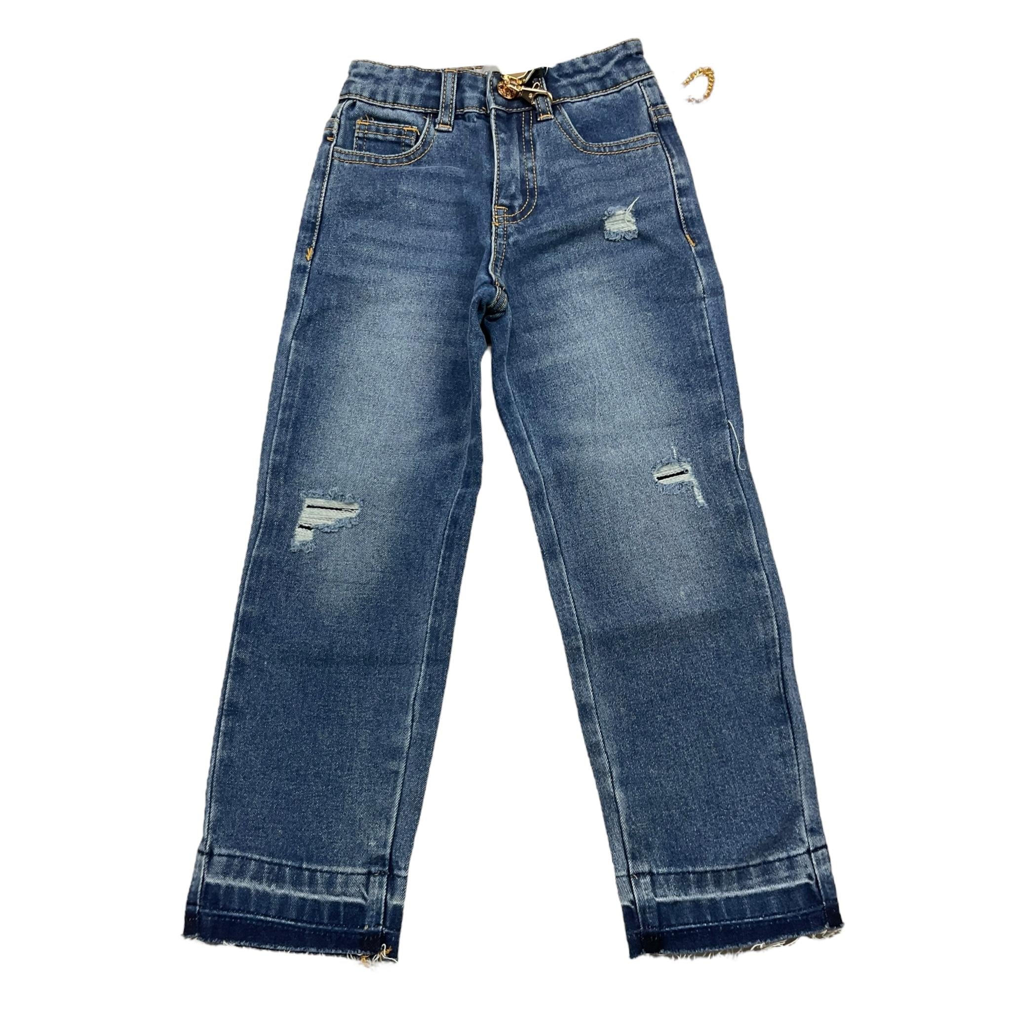 GAELLE jeans tinta unita con girovita regolabile Blu per Bambina 2741PD00309XX BLU GAELLE 