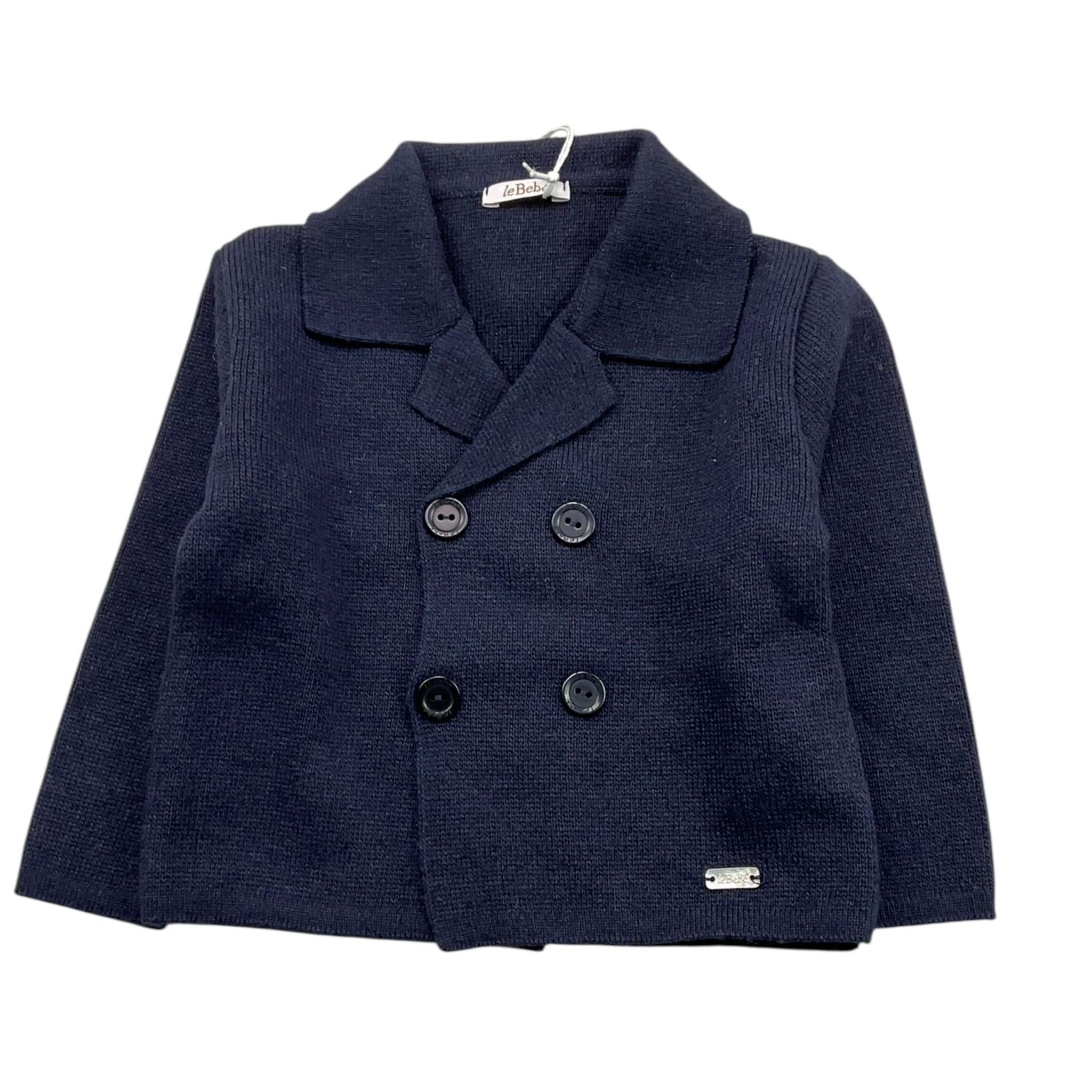 LE BEBE' cardigan tinta unita con bottoni Blu per Neonato LBB3772 BLU LE BEBE' 