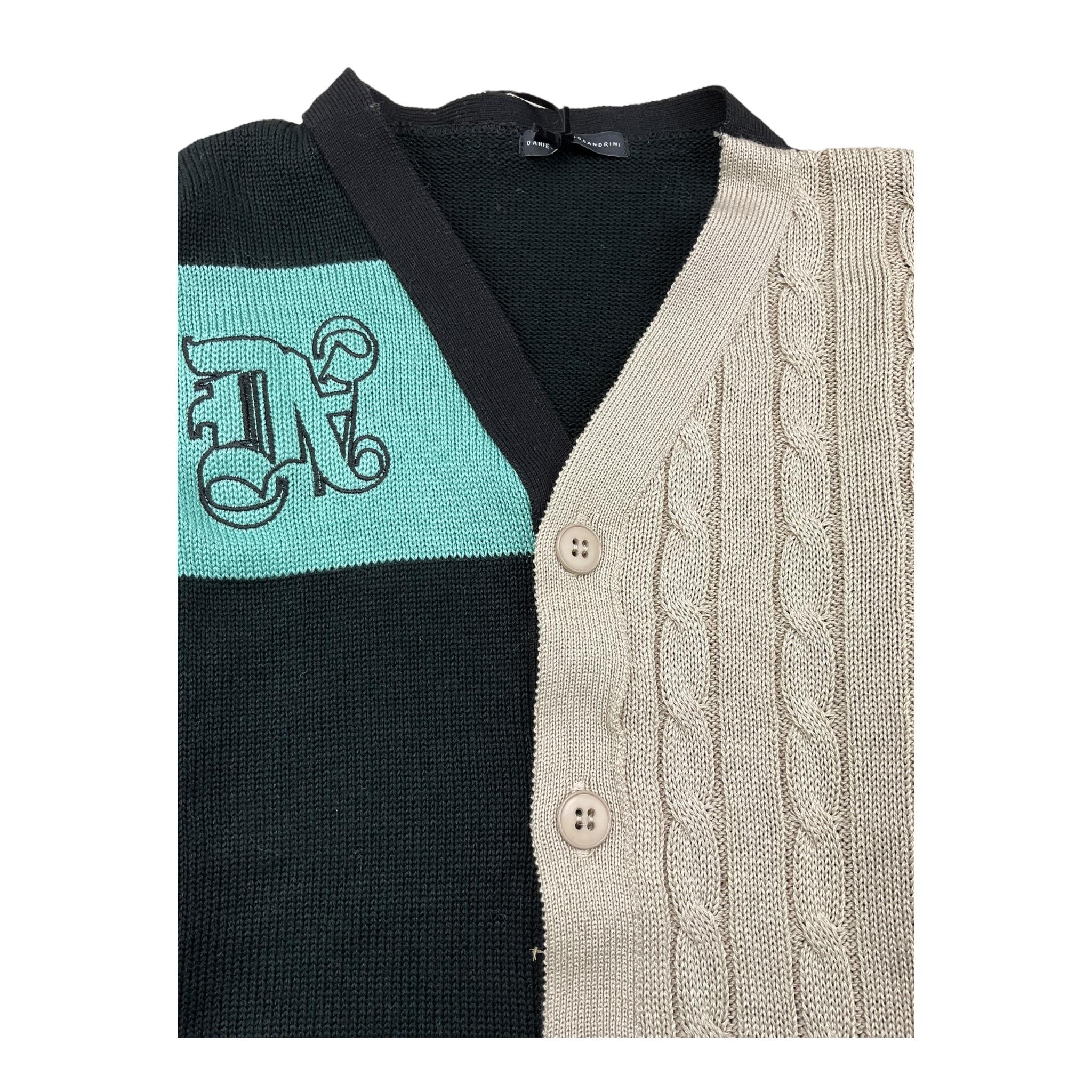 DANIELE ALESSANDRINI cardigan tricolore scollo a v  Multicolor per Bambino 1231W00083 MULTICOLOR DANIELE ALESSANDRINI 