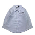 TRUSSARDI camicia manica lunga tinta unita con stampa Azzurro per Neonato TIA24066CAX AZZURRO TRUSSARDI 