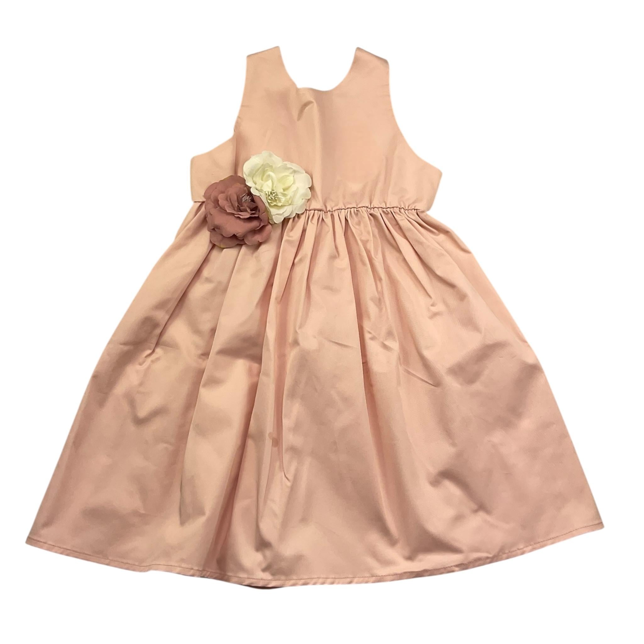 Pype Abito Giromanica Tinta Unita con Spille per Bambina CARINA ROSA PYPE 