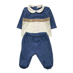 NINNAOH completo maglia-ghettina tinta unita Blu per Neonato I24201C BLU NINNAOH 