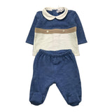NINNAOH completo maglia-ghettina tinta unita Blu per Neonato I24201C BLU NINNAOH 