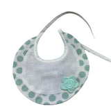 I Delfi Bavetta Tinta Unita Fantasia Pois per Neonata 25P5143 BIANCO I DELFI 