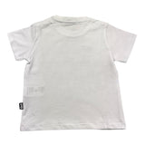 Daniele Alessandrini Einfarbiges T-Shirt mit Rundhalsausschnitt und weißem Aufdruck für Neugeborene