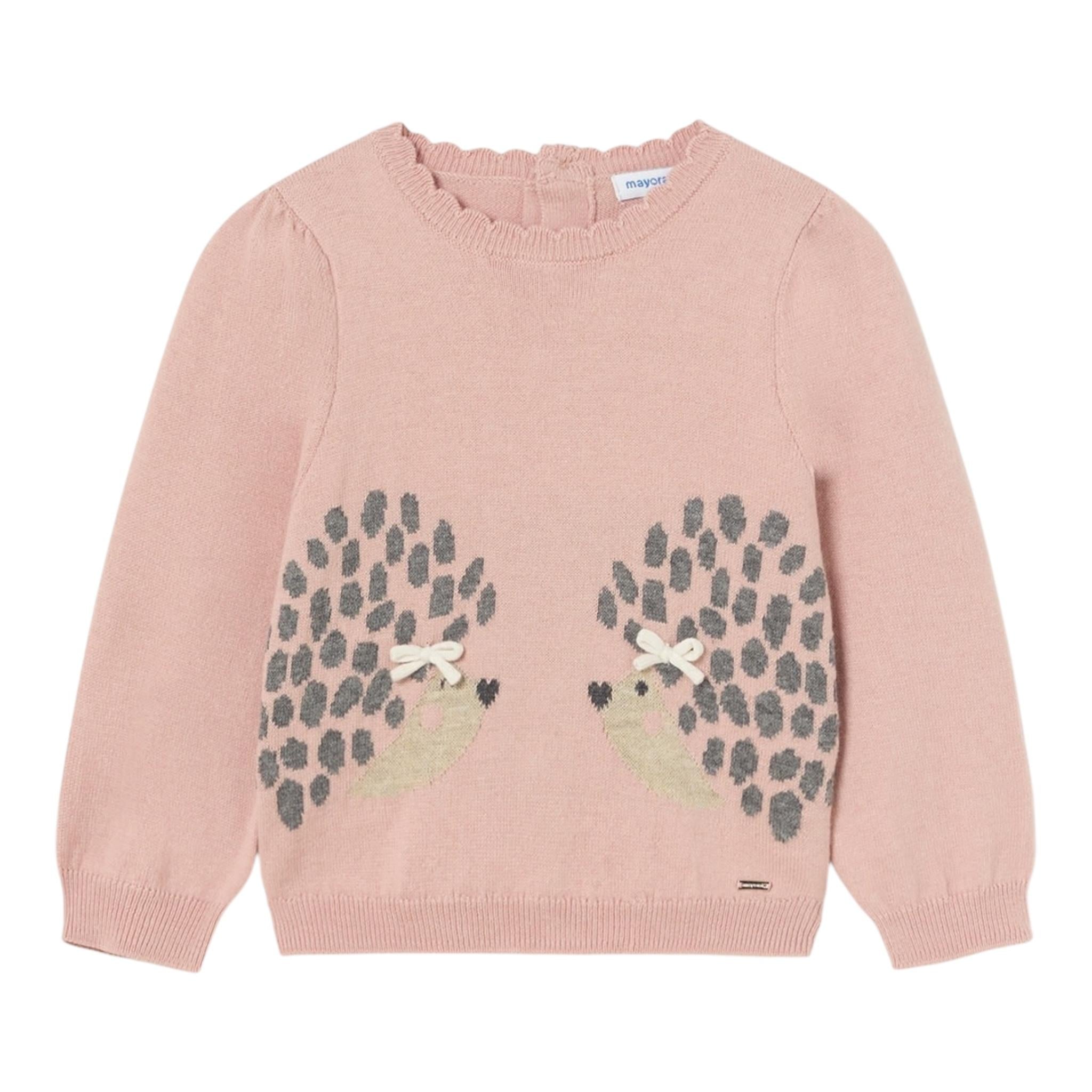 MAYORAL maglia girocollo tinta unita con ricami Rosa per Neonata 2322XX ROSA MAYORAL 