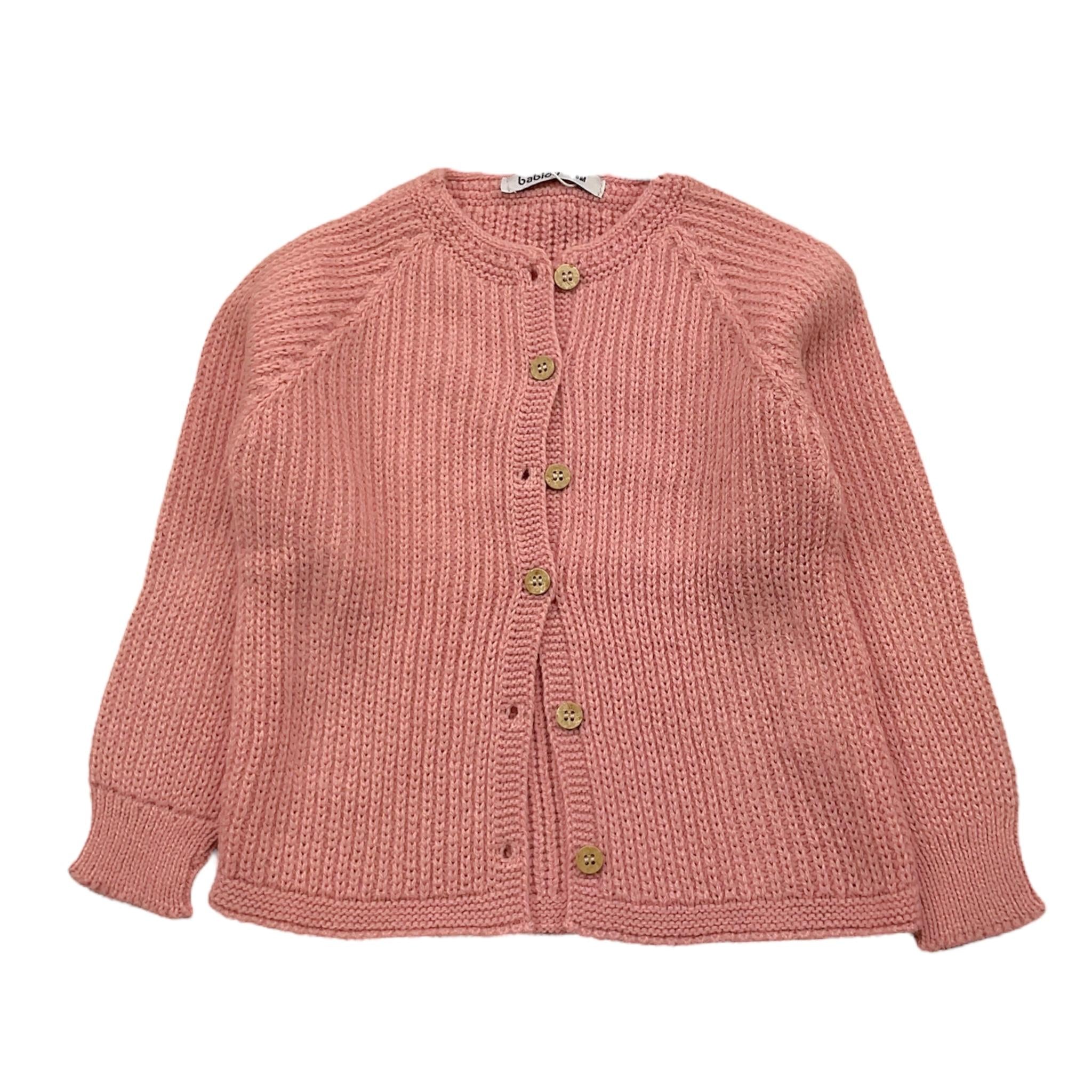 BABIDU cardigan tinta unita con bottoni in contrasto Rosa per Neonata 60682FN ROSA BABIDU 