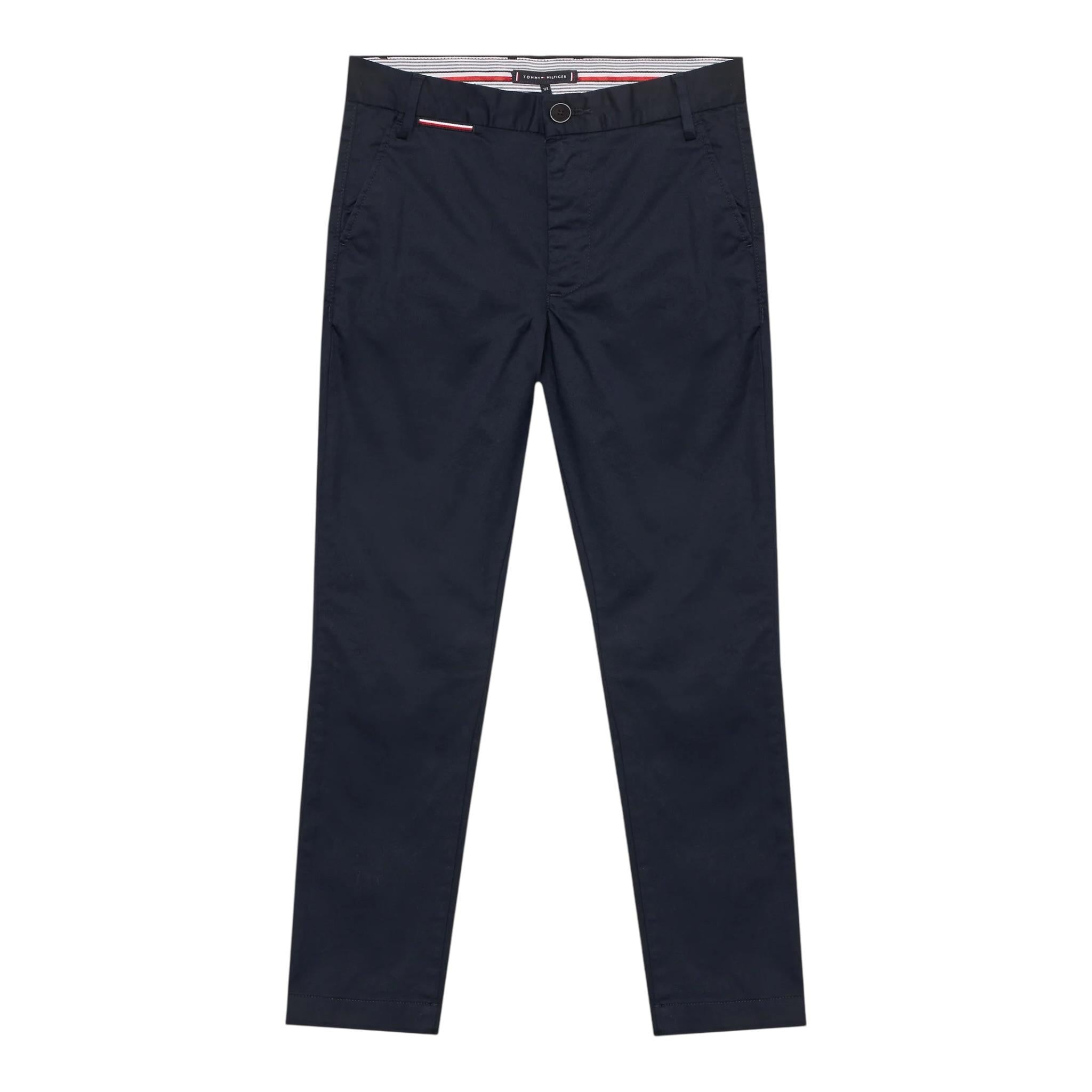 Tommy Hilfiger Pantalone tinta unita con Girovita Regolabile Blu per Bambino KB0KB08609T BLU TOMMY HILFIGER 