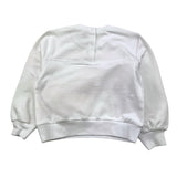 Monnalisa Felpa Tinta Unita Girocollo con Stampa per Neonata 39C600 BIANCO MONNALISA 