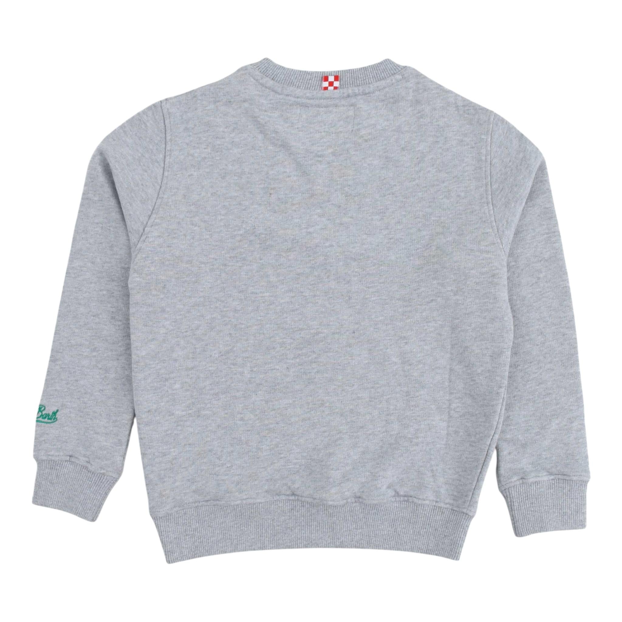 SAINT BARTH felpa girocollo tinta unita con stampa  Grigio per Bambino HUT000401217G GRIGIO SAINT BARTH 