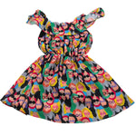 Gaelle Abito tinta unita con Fantasia Nero per Bambina 2746V00044 NERO GAELLE 