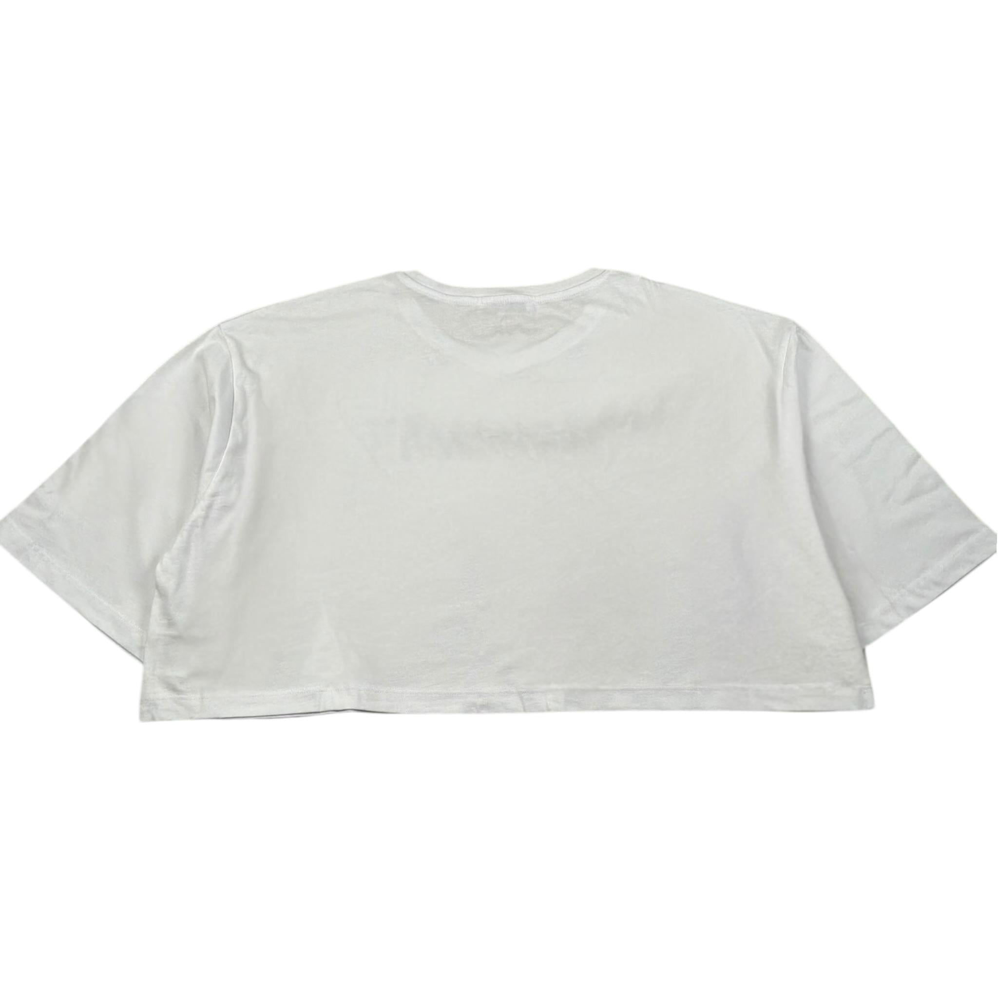 Patrizia Pepe T-Shirt Girocollo Tinta Unita Modello Crop per Bambina 7M0878 BIANCO PATRIZIA PEPE 