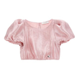 Monnalisa Top Tinta Unita Mezza Manica per Bambina 71E304 ROSA MONNALISA 