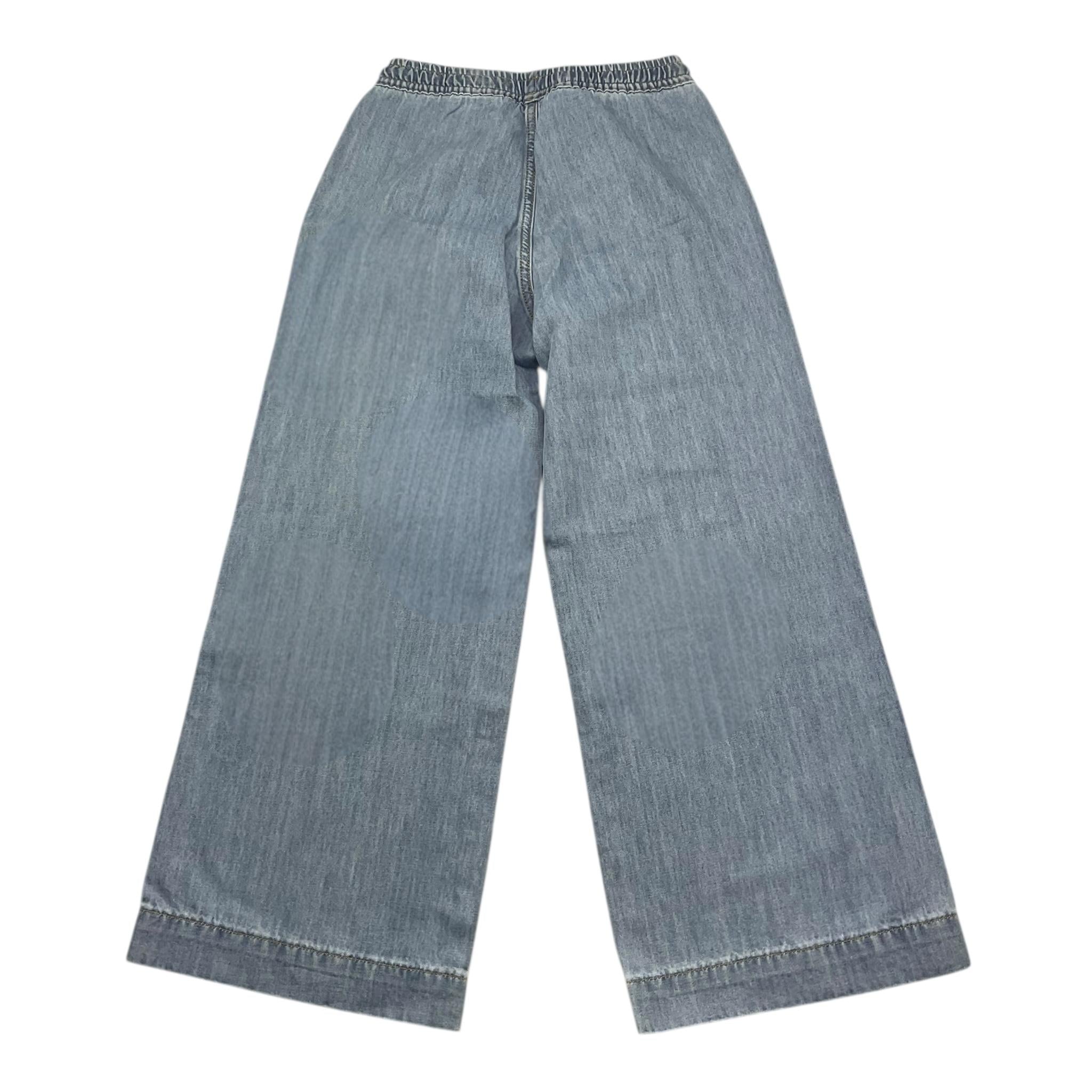 PALM ANGELS jeans tinta unita con elastico in vita modello palazzo Azzurro per Bambina PGYB003S24 AZZURRO PALM ANGELS 