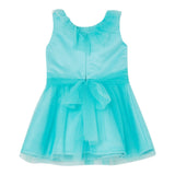 Liu Jo Schlichtes ärmelloses Kleid mit hellblauem Tüll für Baby-Mädchen